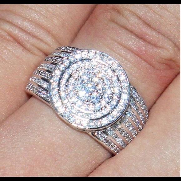 Sterling Silver cocktail ring sz10 EUC - Picture 2 of 9